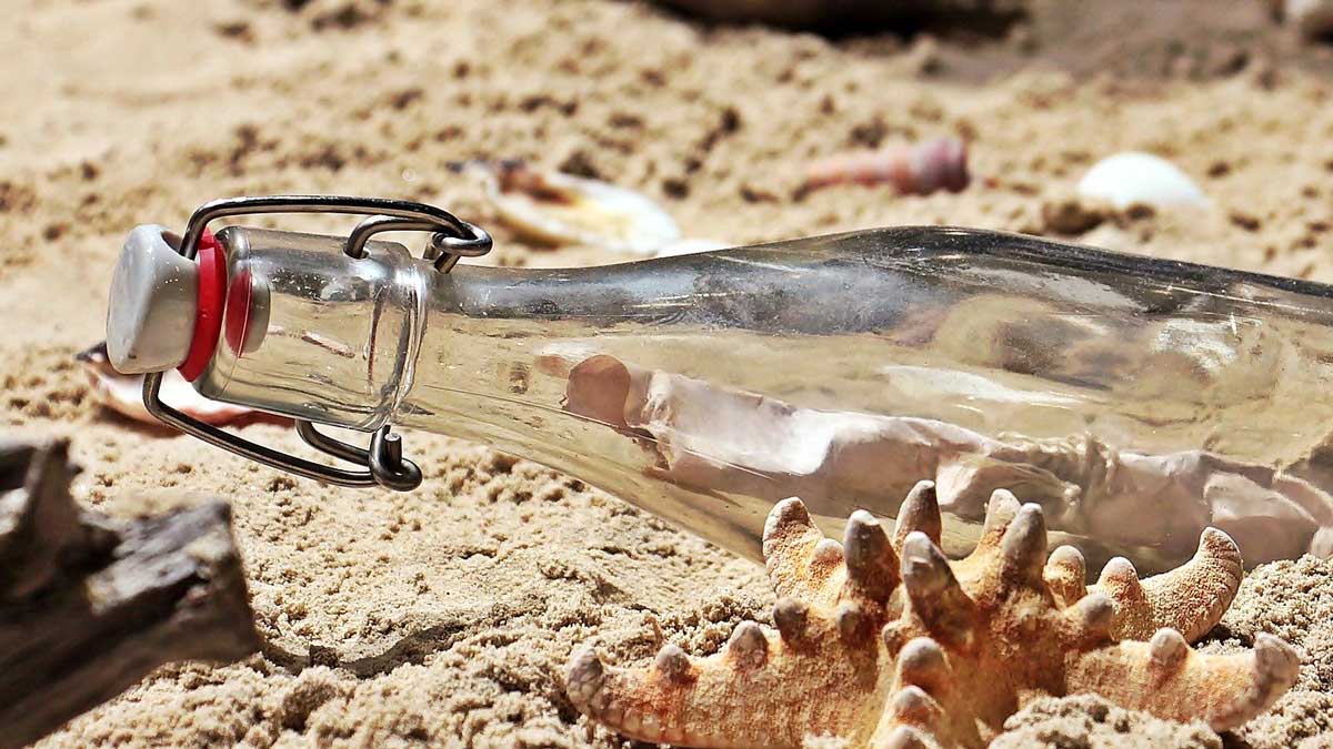 message in a glass bottle